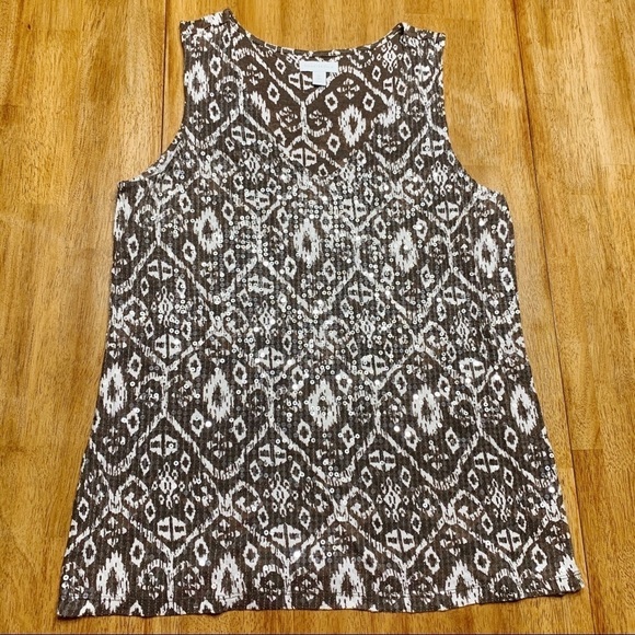 ⬇️ Charter Club V-Neck Sparkle Sequins Tank Top - Picture 1 of 4